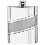 english-pewter-company-6oz-diagonal-satin-band-hip-flask---silver-34473192