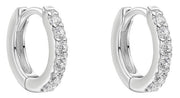 Beginnings Crystal Hoop Earrings - Silver