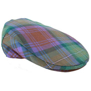 locharron-of-scotland-barnton-isle-of-skye-tartan-flat-cap---greenlilac-purple-34460117