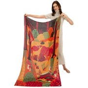 powder-autumn-forest-friends-print-scarf---orange-34477180