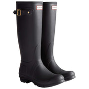 Hunter Original Tall Leopard Backstrap Wellington Boots - Black/Beige