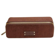Alice Wheeler London Kensington Petite valise de train en daim - Marron chocolat