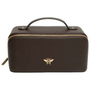 Alice Wheeler London Luxury Train Case - Chocolate Brown