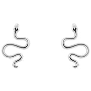 Beginnings Snake Stud Earrings - Silver