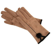Elie Beaumont Pom Pom Gloves - Tan