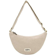 Hindbag Andrea Half Moon Bag - Jute Cream