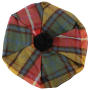 Locharron of Scotland Buchannan Antique Lambswool Tam - Red/Yellow/Green