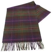 Locharron of Scotland Écharpe en laine d'agneau Darwin Rose Hunting - Violet prune/vert
