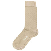 Pantherella Gadsbury Motif Pin Dot Cotton Lisle Socks - Tawny Beige