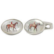 Simon Carter Stubbs Horse Cufflinks - Silver/Brown
