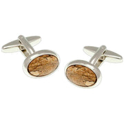 david-van-hagen-jasper-oval-cufflinks---beigesilver-34498427