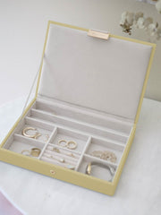 Couvercle de boîte à bijoux classique Stackers - Jaune beurre