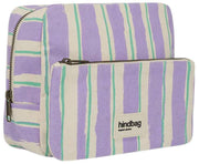 Hindbag Alix Extra Large Toiletry Bag - Green/Parma Stripes
