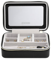 Boîte à bijoux de voyage de luxe Stackers - Raphia noir