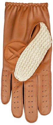 Gants de conduite en cuir Dents The Suited Racer Hatcher - Cognac Tan