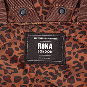 Sac à dos Roka Canfield B Medium en toile recyclée - Mini Leopard Brown