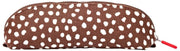 Roka Tate Petite pochette en toile de coton - Pois marron