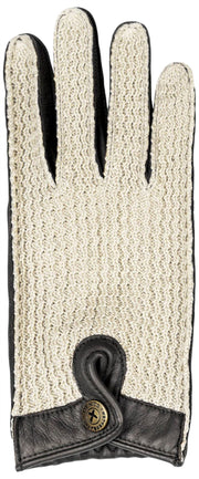 Gants de conduite en cuir Dents The Suited Racer Hatcher - Noir
