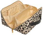Alice Wheeler London Valise de Train à Imprimé Animal - Léopard Clair/Noir