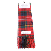 Locharron of Scotland Bowhill Macpherson Clan Modern Lambswool Tartan Scarf - Red/Blue/Green