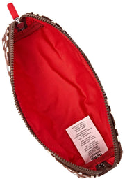 Roka Tate Petite pochette en toile de coton - Pois marron