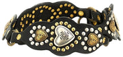 Ceinture en cuir à clous Campomaggi - Noir