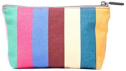 Roka Maida Vale Petite pochette en toile de coton - Larges rayures multiples