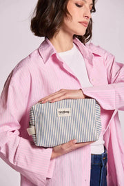 Trousse de Toilette Hindbag Leon - Rayures Bleues
