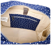 Roka Sloane Sac à bandoulière en toile de coton de taille moyenne - Bleu marine à pois