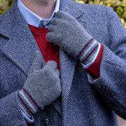 Dents Salcombe Rib Knit Gloves - Charcoal Grey