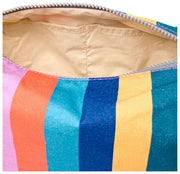 Roka Mayfair Petite trousse de toilette en toile de coton - Larges rayures multiples