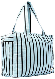 Roka Sloane Medium Cotton Canvas Shoulder Bag - Blue Stripe