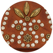 Campomaggi Siena Stud Phone Holder Bag - Cognac Tan