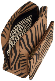 Hindbag Alix Extra Large Toiletry Bag - Cinnamon Zebra Brown