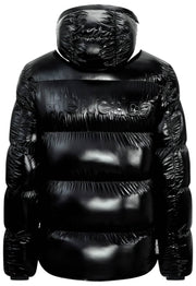 Helvetica Mountain Pioneers Freezer Hooded Down Jacket - Black