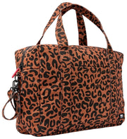 Roka Somerset Large Cotton Canvas Baby Bag - Scarlet Leopard Brown
