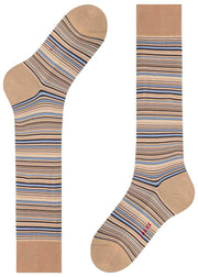 Chaussettes hautes Falke Microblock - Beige Sésame