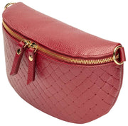 Elie Beaumont Woven Sling Bag - Oxblood Red