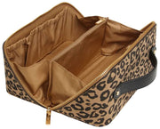 Alice Wheeler London Valise de Train à Imprimé Animal - Noir/Léopard