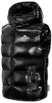 Helvetica Mountain Pioneers Veste à capuche sans manches Space - Noir