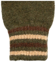Gants en tricot côtelé Dents Salcombe - Vert olive