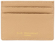 Porte-Cartes Coeur Elie Beaumont - Beige Vison/Rouge Vin