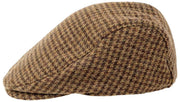Dents Blashford Tweed Flat Cap  - Chestnut Brown