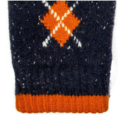 dents-argyle-marl-yarn-knitted-gloves---navypumpkin-orange-34477636