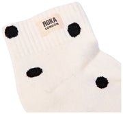 Roka Wembley Ankle Socks - Marshmellow White Dot