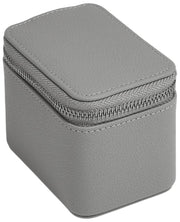 Mini boîte à montres de voyage zippée Stackers - Gris ardoise