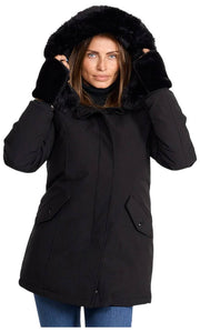Helvetica Mountain Pioneers Parka à capuche Lilli - Noir/Noir