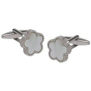 david-van-hagen-mother-of-pearl-flower-cufflinks---whitesilver-34498409