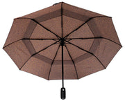 Parapluie Roka Waterloo en nylon recyclé - Mini léopard marron