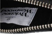 Vivienne Westwood Petite pochette plate zippée à motif croco - Noir